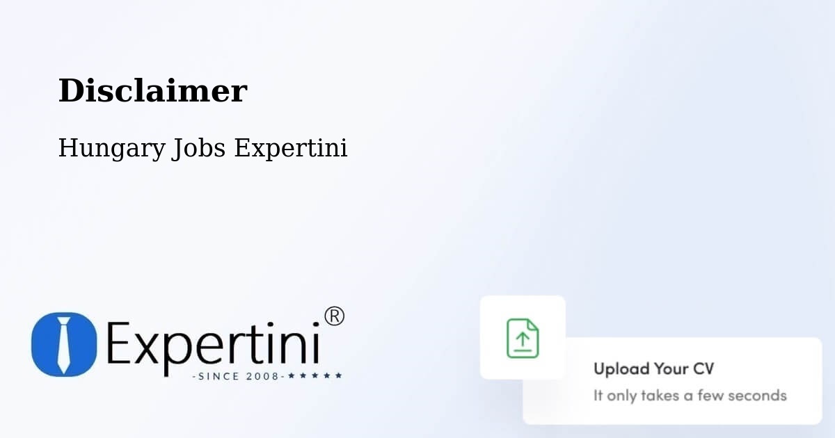 Disclaimer – Bucsa - Hungary Jobs Expertini